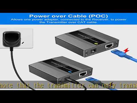 Analog Audio Extender RCA 3.5mm Stereo Over Ethernet Single Cat5e/6/7 Cable up to 1475 Ft (450m) Co