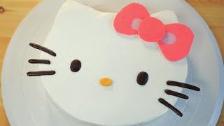 키티 케이크만들기(전자렌지케이크)キティケーキHow to make a simple Kitty cake [스윗더미 . Sweet The MI]