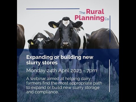 TRPC Webinar - Expanding or building new slurry stores - April 2023