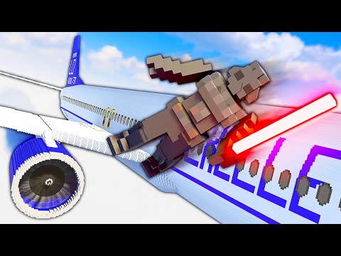 Darth Vader Gets SUCKED Into Plane Engine - Teardown Mods Gameplay