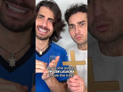 She made a LASAGNA with FROZEN LASAGNA?