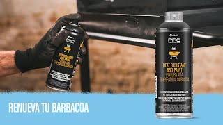 Video de MONTANA PRO Pintura aerosol alta temperatura color negro 400ml Para parrillas, estufas y superficies metálicas