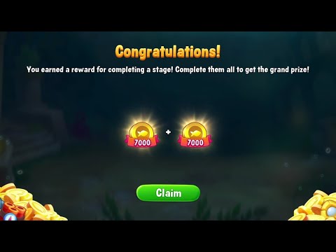 @Fishdom Win Strikes Level 5951 - 5957, Got Reward: 7K + 7K Coins.