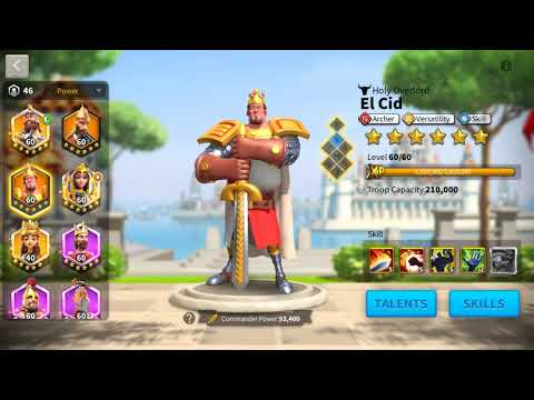 Rok098-VIP14-66M Power-maxed 9 legendary heroes - 307 gold head