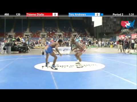 Fargo 2012 120 Round 1: Thierno Diallo (Maryland) vs. Trey Andrews (Arizona)