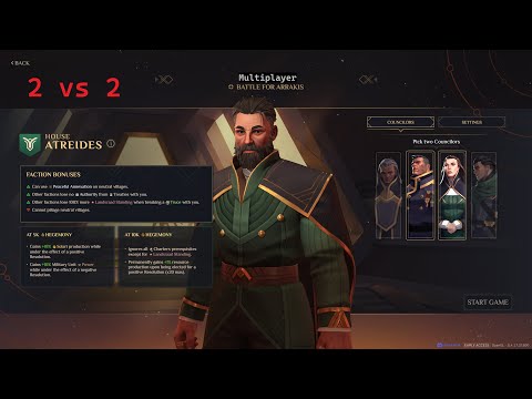 Dune: Spice Wars - Gameplay - Multiplayer 2v2 - Atreides - sneaky in enemies Voicechat