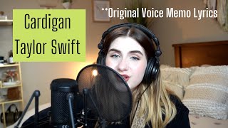 Cardigan - Taylor Swift | ORIGINAL LYRICS FROM VOICE MEMO | Cover by Rini K