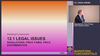 Topic 12.1 Legal issues - Regulations, price fixing, price discrimination