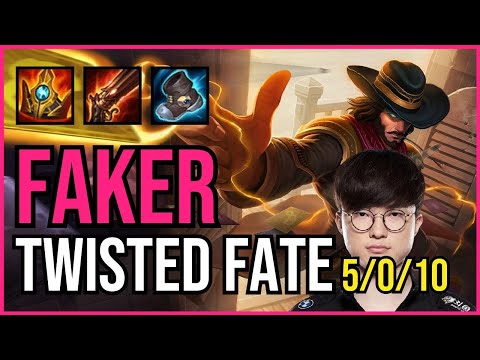 FAKER - TWISTED FATE vs. GALIO Mid | KR GRANDMASTER | PATCH 11.2