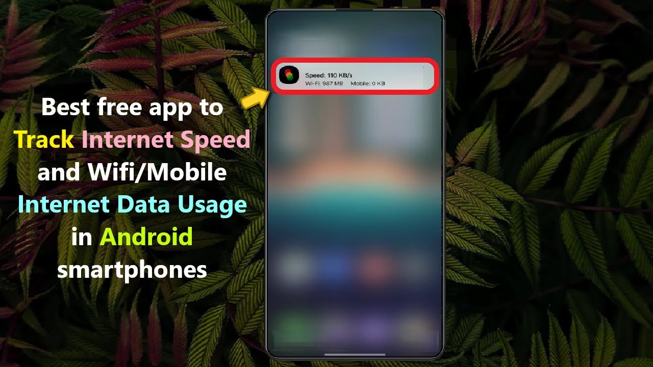 Best free app to Track Internet Speed and Wifi/Mobile Internet Data Usage in Android smartphones.