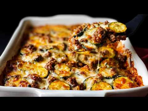 Better Than Pizza? Zucchini Beef Bake π₯ Always a Hit!