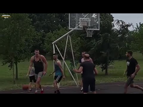 REIGNING NBA MVP NIKOLA JOKIC PLAYING 3 X 3 IN THE OUTDOOR COURT IN HIS HOME TOWN ,SERBIA