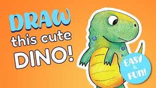 How to Draw a Cute T-Rex Dinosaur | Easy Step-by-Step for Kids