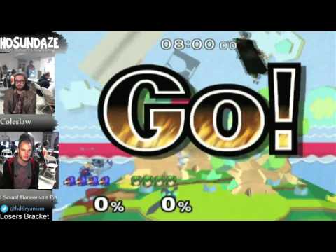 Coleslaw (Falco) vs Sexual Harassment Pat (Marth)  - HD Sundaze