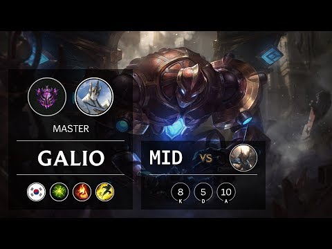Galio Mid vs Pantheon - KR Master Patch 9.17