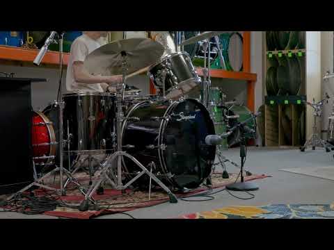 1970s Slingerland Black Chrome Drum Set 14x24 9x13 and 16x16 image 26