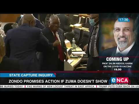 Zondo promises action if Zuma doesn't show