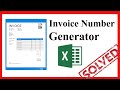 How To Generate Invoice Number Automatically In Excel