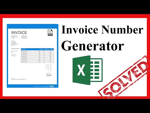 Part of a video titled How to generate invoice number automatically in excel - YouTube