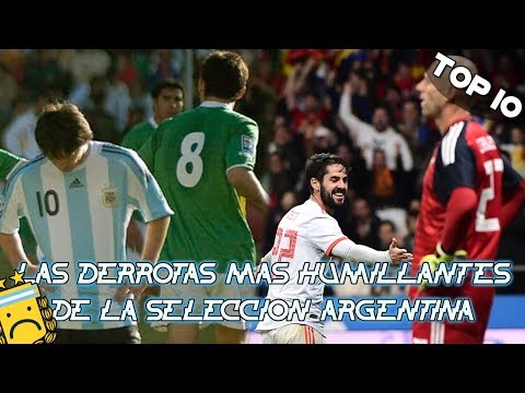 Las 10 derrotas más humillantes de la Selección Argentina