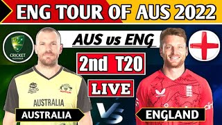 AUSTRALIA vs ENGLAND 2nd T20 MATCH LIVE COMMENTARY | AUS vs ENG 2nd T20 LIVE | CRICTALES