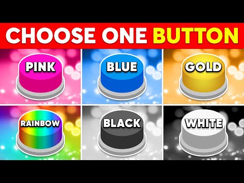 Choose One Button...! Pink, Blue, Gold, Rainbow, Black or White 💗💙⭐🖤🌈🤍 How Lucky Are You? 😱