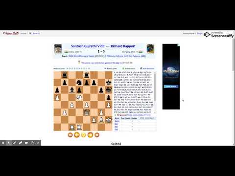 Santosh Gujrathi Vidit vs Richard Rapport 2019  IMSA World Masters Rapid