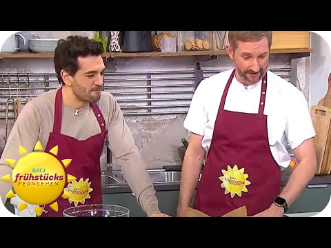 Boschi backt mit Elyas M'Barek - ein saftiger New York Cheesecake | SAT.1 Frühstücksfernsehen