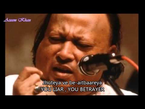 Akhiyaan nu chain na aave Hindi English Subtitles Full Song Nusrat Fateh Ali Khan Sahab