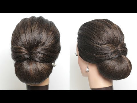 New Simple Bridal Hairstyle For Long Hair. Easy Wedding Updo