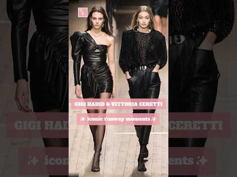 Gigi Hadid and Vittoria Ceretti walk at the same show #gigihadid #bellahadid #model #viral #shorts