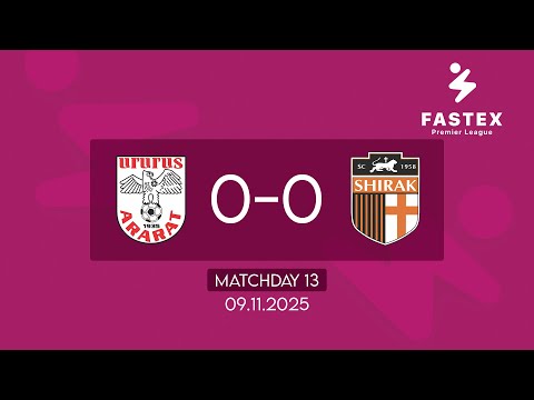 Fastex Premier League. Matchday 13. FC Ararat - SC Shirak  (09.11.2025)