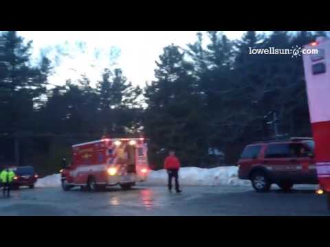 The scene out in #Westford at the fire that ripped through 40 Beaver Brook Road. House a "total loss