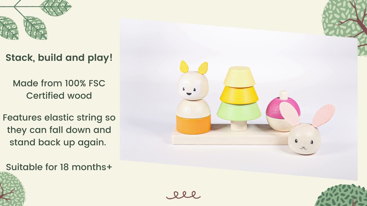 Bigjigs Baby Motorická nasazovací hračka liška a králíček