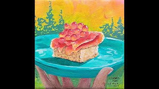 #foodpaintchallenge // Salmon Toast in Acrylics