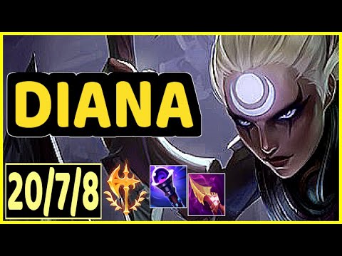 DIANA VS GRAGAS - 20/7/8 KDA JUNGLE GAMEPLAY