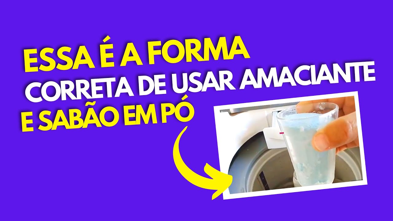 Sabão em pó e amaciante na máquina de lavar| Casa do sabão