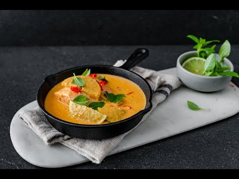 Coconut Lime Poached Salmon