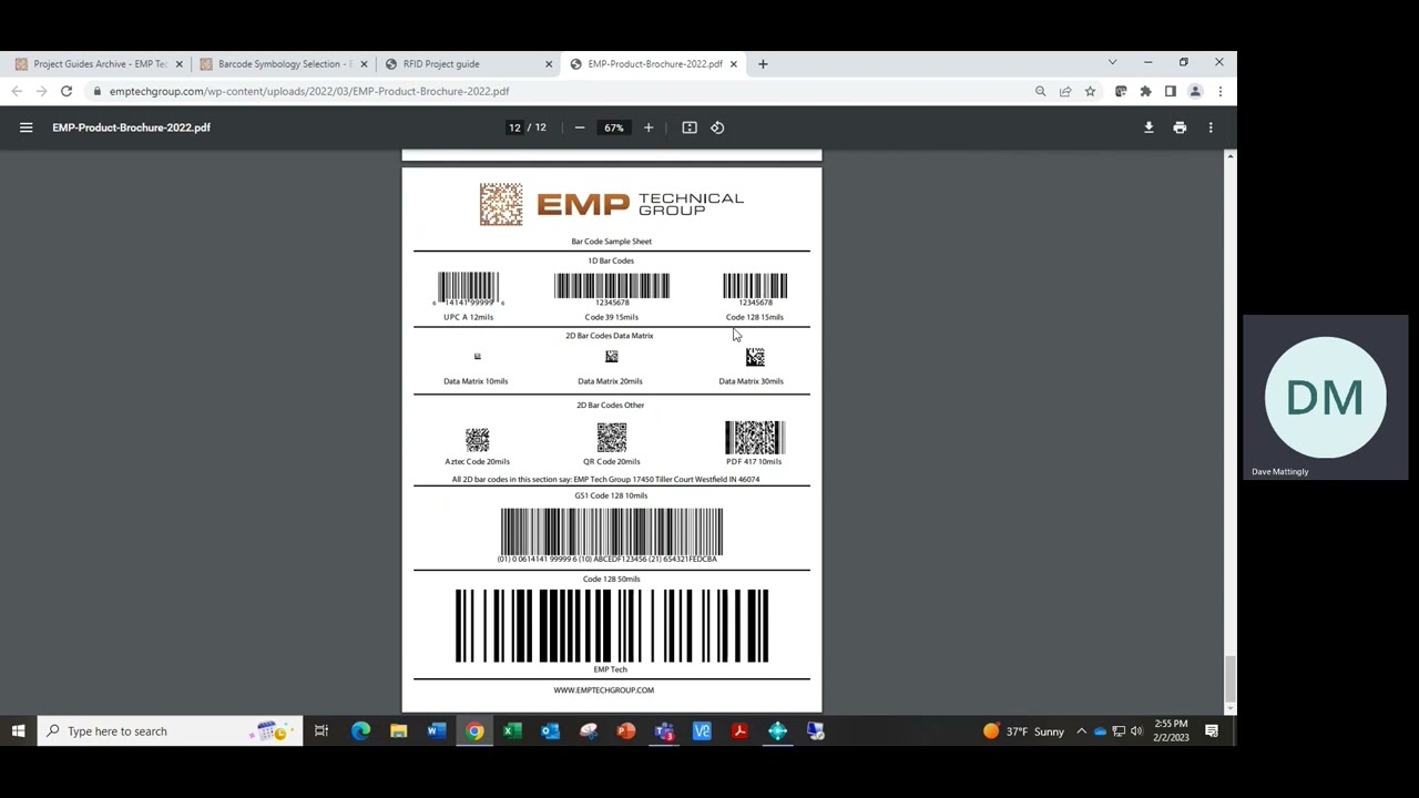 Barcode Symbologies - Project Guide