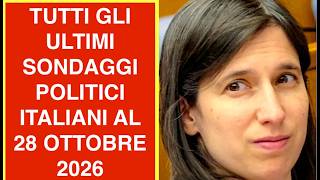 TUTTI GLI ULTIMI SONDAGGI POLITICI ITALIANI AL 28 OTTOBRE 2026