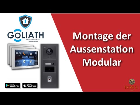 Montage der Aussenstation Modular | Goliath Hybrid Video Türsprechanlage