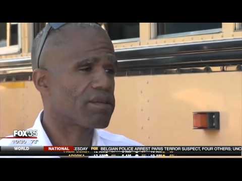 Quick-thinking driver gets students off burning school bus