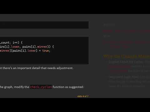 Debugging the lock_pairs Function in CS50's Tideman Problem