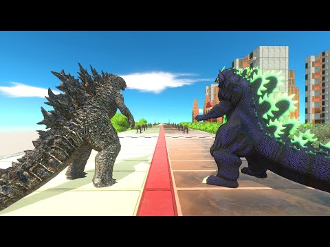 GODZILLA 2021 AND SUPER GODZILLA DEATH RUN - Animal Revolt Battle Simulator