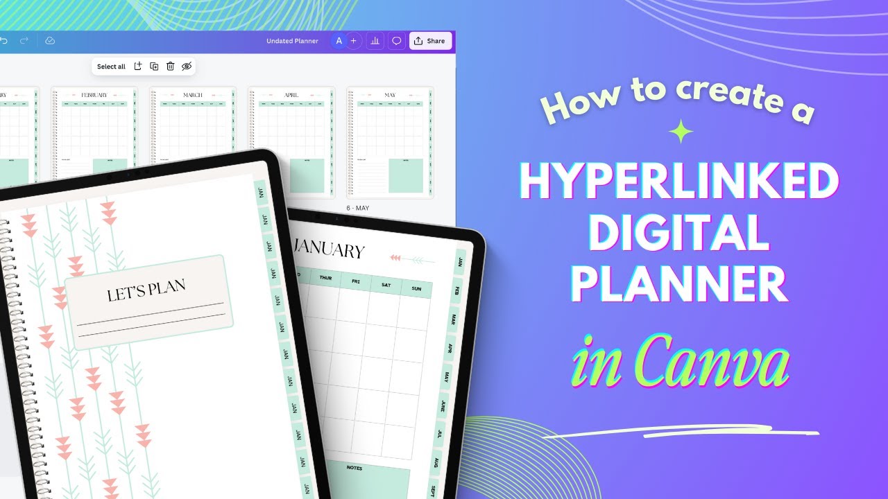 Design Your Own Digital Planner in Canva with Hyperlinked Tabs