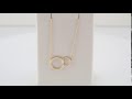 Gold Necklace With Two Interlocking Circles