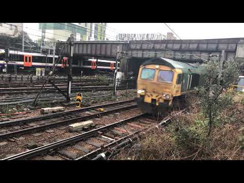 A Freightliner Class 66 train