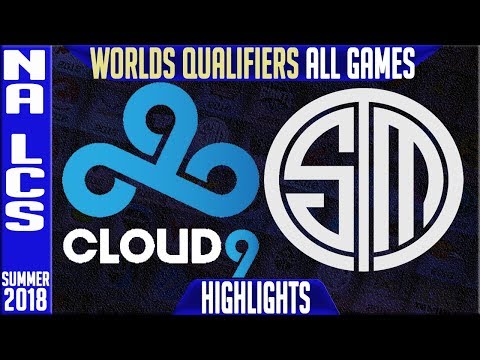 C9 vs TSM Highlights ALL GAMES | NA LCS Worlds Qualifiers Final Summer 2018 | Cloud9 vs Team Solomid