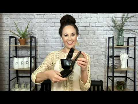 Earth Origins Leather Heeled Sandals - Cathryn on QVC