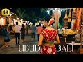 4K Walking Tour UBUD BALI In The Evening Monkey Forest Goutama Street Art Market Today 2025